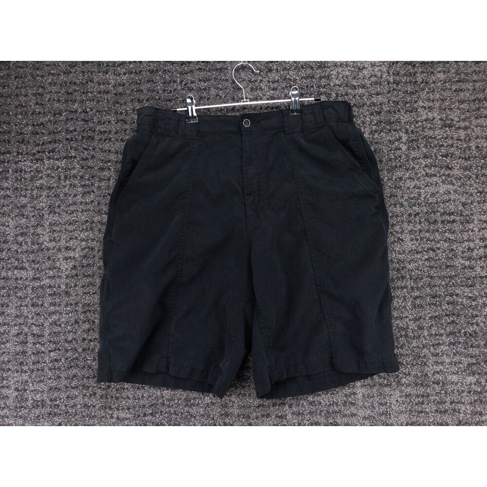 Tommy Bahama Shorts Mens 35 Actual 33 Black Adjustable Waist Chino Casual Golf